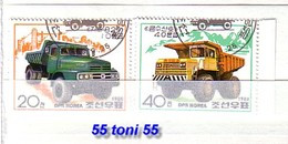 1988 TRANSPORT -Trucks (Tip Lorry ) 2 V-used (O) KOREA NORTH - Camiones
