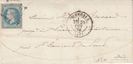 Frankreich Vollständiger Brief Aus Dem Jahr 1870 Von Grenoble Nach St. Laurent-du-Pont - 1863-1870 Napoléon III Lauré