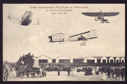 1909 Ungelaufene Beschriebene AK: 1. Internationales Wettfliegen In Deutschland, Berlin-Johannisthal. - Treptow