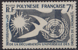 POLYNESIE FRANCAISE - 10e Anniversaire De La Déclaration Des Droits De L'homme - Neufs