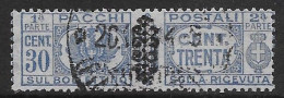 Italia Italy 1945 Luogotenenza Pacchi Postali Con Fregi C30 Sa N.PP51 US - Postal Parcels