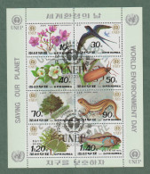 Bloc  8 Timbres Oblitérés DPR Koréa   -   World Environnement Day 1992  -  Thème Faune Et Flore - Protection De L'environnement & Climat