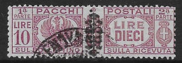 Italia Italy 1945 Luogotenenza Pacchi Postali Con Fregi L10 Sa N.PP58 US - Pacchi Postali