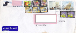 INSECTS, DRAGONFLY, BUTTERFLY, LADYBUG, LACEWING, SHIPS, STAMP ON COVER, 2021, CANADA - Lettres & Documents