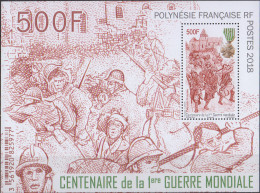 POLYNESIE FRANCAISE - Centenaire De La 1e Guerre Mondiale (feuillet) - Blocks & Sheetlets