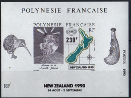 POLYNESIE FRANCAISE - Exposition Philatélique Auckland 1990 (feuillet) - Hojas Y Bloques