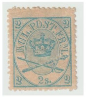 DANEMARK -- 2s. Bleu Laiteux Tirage De 1970 Dt 12 1/2 --gomme Très Altérée -- - Unused Stamps