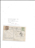 GRANDE BRETAGNE N° 106 OBL SUR CP ILLUSTREE CARTE TAXEE EN FRANCE + GRIFFE - Postage Due