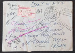 Enveloppe AMBASSADE DE FRANCE EN EGYPTE Recommandé Exprès Air Mail > Maisons Alfort 1970 - Poste Aérienne