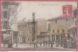 38 - TULLINS--Avenue De La Gare--Commerce--H.BRICAUD--Meubles-Quincaillerie-Articles De Ménage--animé - Tullins