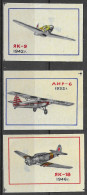 RUSSIA  MATCHBOX LABEL 1940S FIGHTER PLANES AND 1932    5  X 3.5  Cm  - Scatole Di Fiammiferi - Etichette