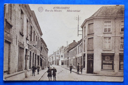 Avelghem 1925: Rue Du Moulin Animée - Avelgem