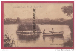 62 -  ARDRES - Un Joli Coin Sur Le Lac----Barque --animé-cpsm Pf - Ardres