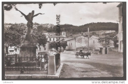 13--AURIOL--Place Du Marché--Monument-attelage D'Ane--cpsm Pf - Auriol