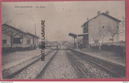 13 - PELISSANNE---La Gare--animé---Verso Cachet Régiment Tirailleurs Algériens- - Pelissanne