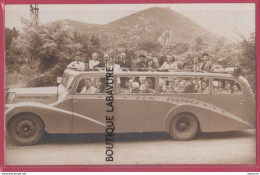 Carte Photo--Autocar-- SLA Lourdes  -excursion Au Cirque De Gavarnie 21.09.1946 - Bus & Autocars