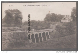 59--CONDE SUR L'ESCAUT--Le Long Pont---charette De Foin---animé - Conde Sur Escaut