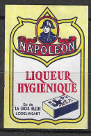  VINTAGE MATCHBOX NAPOLEON LIQUEUR HYGIENIQUE LA CROIX BLEUE    5  X 3.5  Cm  - Matchbox Labels