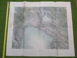 Croatia GOLFO Di FIUME Cca 1880. Moscenice, Abbazia, Lovrana, Bakar... 61*52 Cm K.u.K. Militar Institute DECORATIVE - Topographical Maps