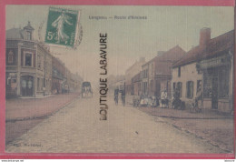 80 - LONGEAU---Route D'Amiens---animé--colorisée - Longueau