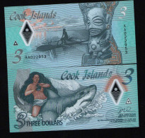 Cook Islands 3 Dollars Unc - Cook Islands