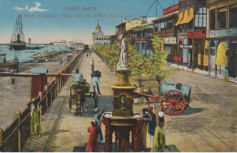 EGYPTE. PORT SAÏD. Queen Victoria Statue And The Office Suez Canal Co (Fontaine Monumentale) - Port Said