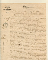 !!! RARISSIME CACHET COCHINCHINE PNOM PENH 1885 SUR TELEGRAMME. DOCUMENT RARE - Cartas & Documentos