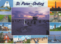 CPA - NORDSEEHEIL UND SCHWEFELBAD, COLLAGE, STATUES, BRIDGE, THE SEA, BEACH, HOUSE, ST. PETER-ORDING - GERMANY - St. Peter-Ording