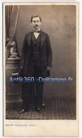 Photographie XIXe CDV Portrait D'un Homme Bourgeois Dandy Photographe Cazalis Marseille - Personnes Identifiées