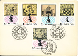 Hungary Cover With Special Postmarks And Chess Stamps Budapest 26-4-1976 And 20-12-1974 - Brieven En Documenten