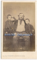 Photographie XIXe CDV Portrait De Anatole François-Marie PATORNI Et Ses Fils Photographe Mulnier Paris - Persone Identificate