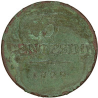 LaZooRo: Italy LOMBARDY-VENETIA 3 Centesimi 1822 V G - Lombardie-Vénétie