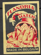 MADE IN BELGIUM Matchbox Label Etiket FLANDRIA MATCH    5  X 3.5  Cm  - Scatole Di Fiammiferi - Etichette