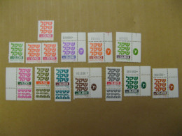ISRAEL SERIE SHEQEL DE 0.05 A 10 - 14 TIMB NEUFS GOMME D'ORIGINE INTACTE - Unused Stamps (without Tabs)