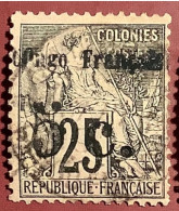 Congo Français 1891-92 #4A + 5, 25c Type Dubois Surchargé 5c Et 10c Oblitéré (c.290€), TB (french Colonies Françaises - Usados
