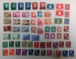 LOT DE 64 TIMBRES OBLITERES NORVEGE DIFFERENTES VALEURS - Verzamelingen