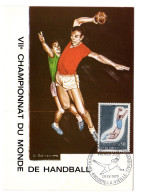 Carte Maximum Andorre 1970 - VIIe Championnat Du Monde De Handball  -  YT 201 - Maximum Cards