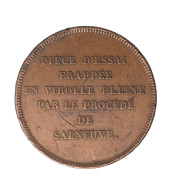 Monnaie DEssai Du Procédé De Salneuve 1808 Pour La Monnaie Du Roi De Hollande - Probedrucke