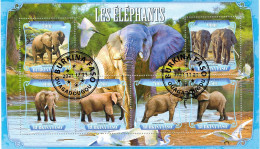 CHCT27 - Elephants, Fauna, Stamp Mini Sheet, Used CTO, 2021, Burkina Faso - Burkina Faso (1984-...)