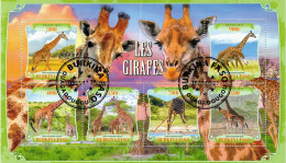 CHCT27 - Giraffes, Fauna, Stamp Mini Sheet, Used CTO, 2021, Burkina Faso - Burkina Faso (1984-...)