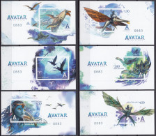 NEW ZEALAND 2023 Avatar: The Way Of Water, Limited Edition Set Of 6 IMPERFORATE M/S’s MNH - Vignettes De Fantaisie