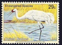 United Nations 1993 MNH, Endangered Birds, Whooping Crane - Kranichvögel