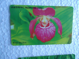 KOREA   USED CARDS  PLANTS FLOWERS - Fleurs