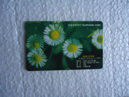 KOREA   USED CARDS  PLANTS FLOWERS - Bloemen