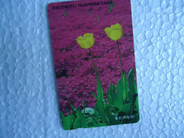 KOREA   USED CARDS  PLANTS FLOWERS - Bloemen