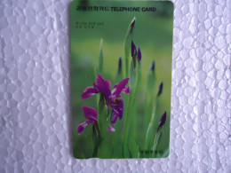 KOREA   USED CARDS  PLANTS FLOWERS - Bloemen