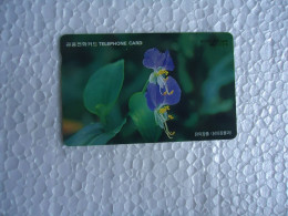 KOREA   USED CARDS  PLANTS FLOWERS - Bloemen