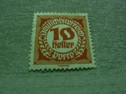 Deutsche Osterreich - Porto - 10 Heller - Rouge - Non Oblitéré - Année 1908 - - Revenue Stamps