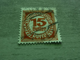 Deutsche Osterreich - Porto - 15 Heller - Rouge - Oblitéré - Année 1908 - - Revenue Stamps