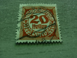 Deutsche Osterreich - Porto - 20 Heller - Rouge - Oblitéré - Année 1908 - - Revenue Stamps